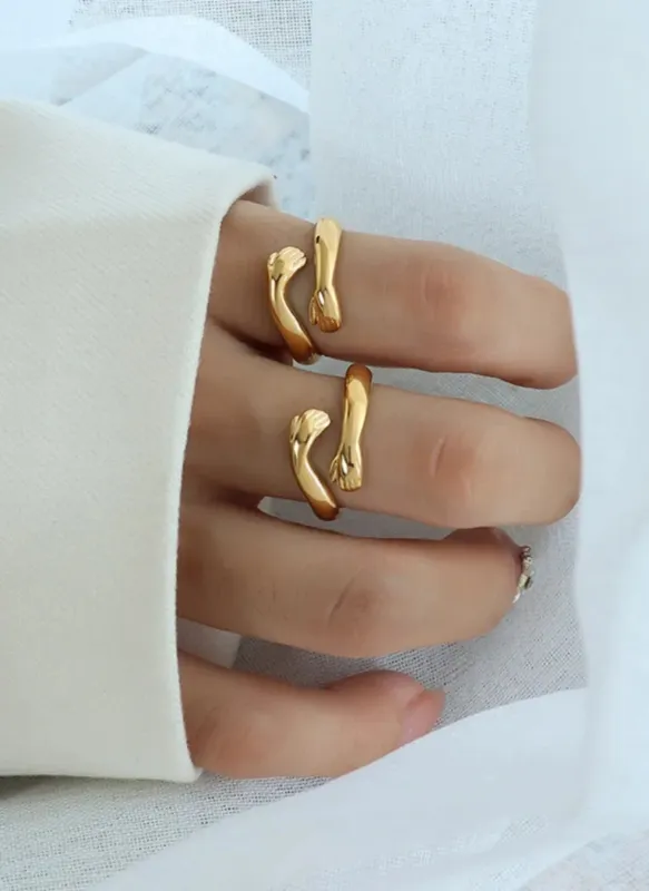 Titanium Steel Hug Bypass Ring sold by Rebdolls