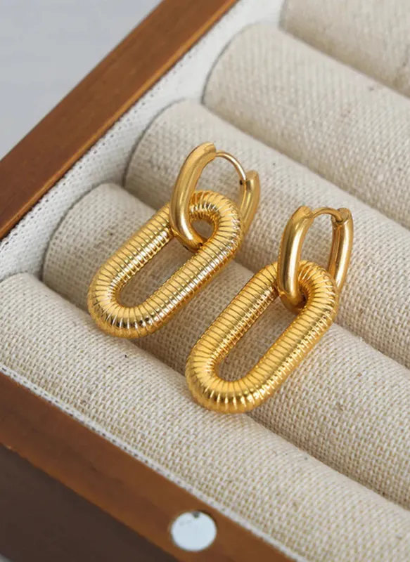 Titanium steel Dangle Earrings sold by Rebdolls