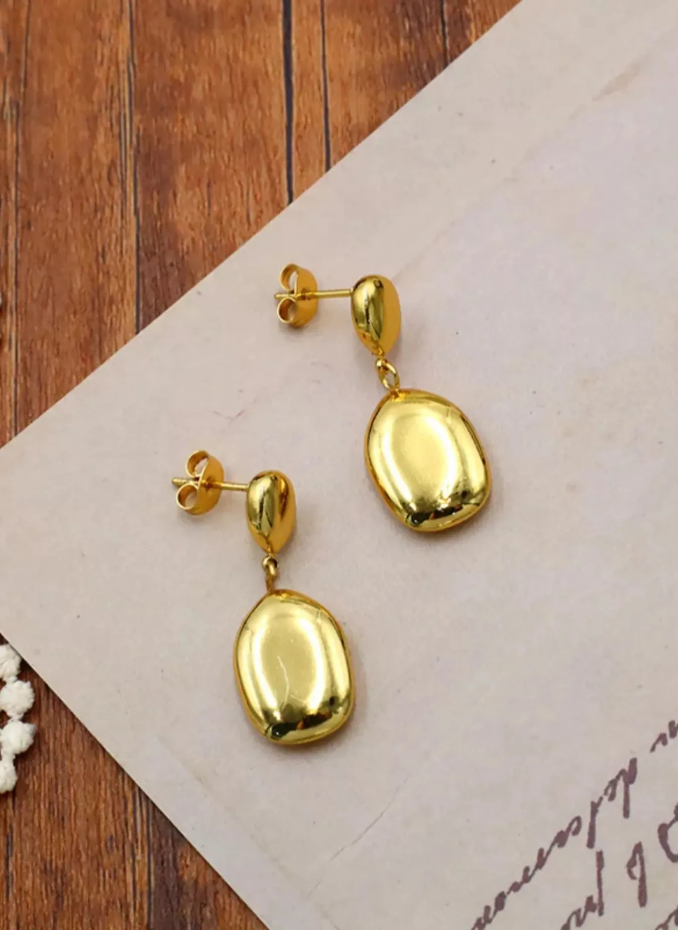 18K Gold-Plated Drop Earrings sold by Rebdolls product image thumbnail 3