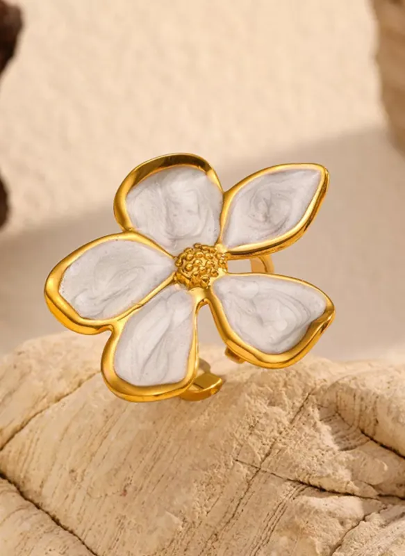 Flower Open Ring made by Trendsi