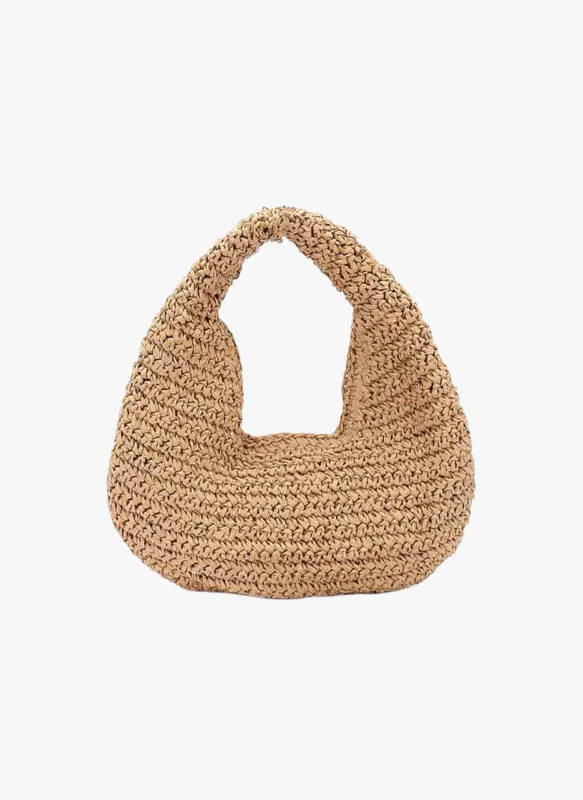Faux Straw Summer Hobo Bag made by Rebdolls