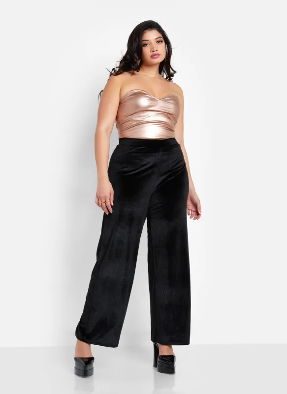 Rhiannon Velvet Wide Leg Pants sold by Rebdolls