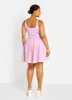 Martie Pleated Skater Mini Dress - Lilac sold by Rebdolls
