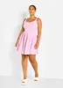 Martie Pleated Skater Mini Dress - Lilac sold by Rebdolls