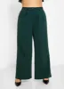 Office Babe Wide Leg Trousers - Forest Green sold by Rebdolls