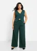Office Babe Wide Leg Trousers - Forest Green sold by Rebdolls