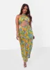 Bon Voyage Tropical Print Skater Skirt sold by Rebdolls