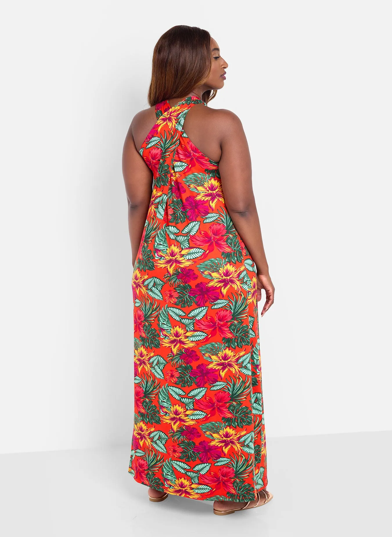 Beach Stroll Halter Slip Maxi Dress - Red sold by Rebdolls product image thumbnail 4