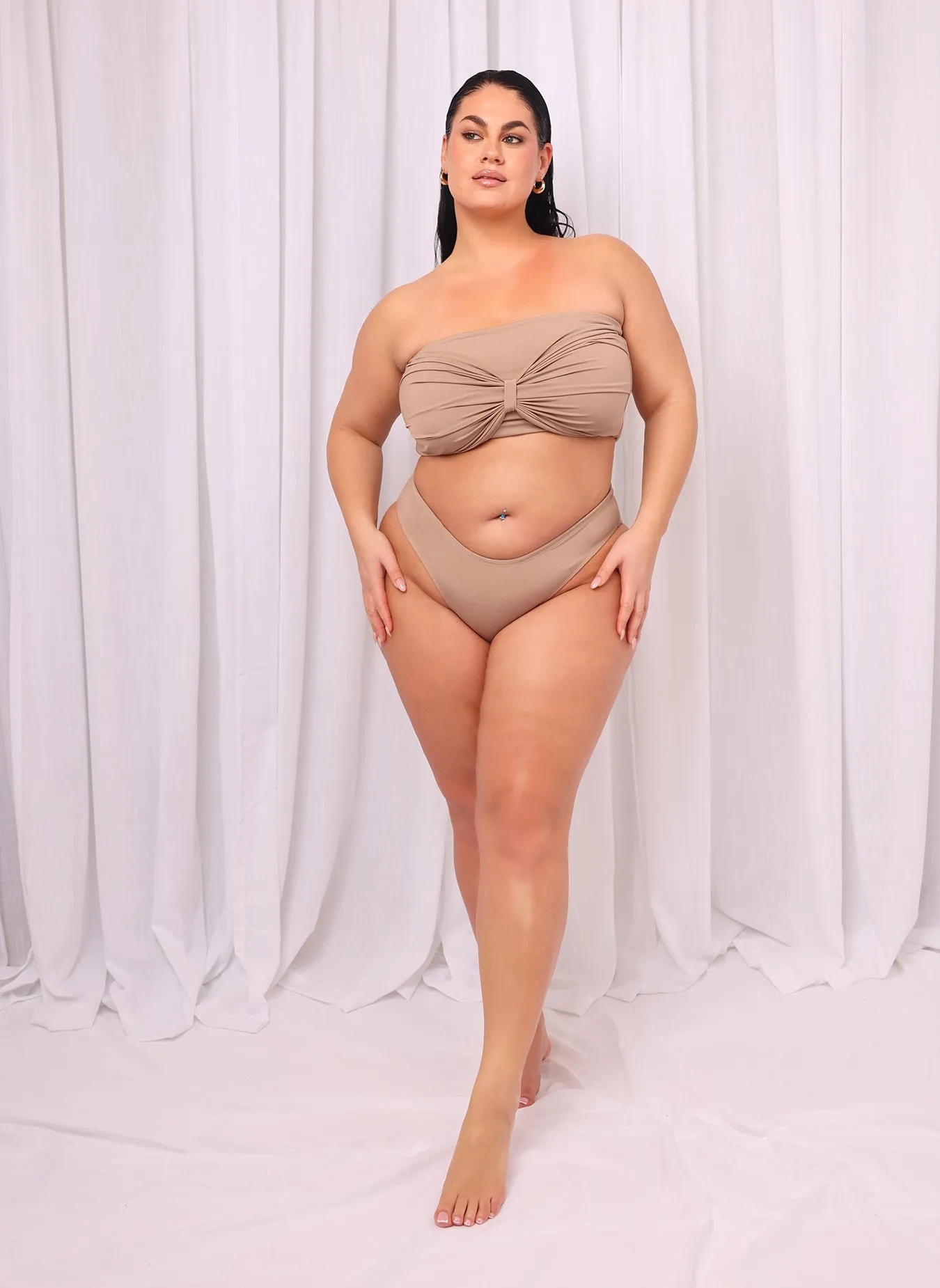 Danica Brazilian Cut Swim Bottom - Taupe sold by Rebdolls product image thumbnail 2
