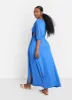 Ariana High Slit Maxi Wrap Skirt - Cobalt sold by Rebdolls