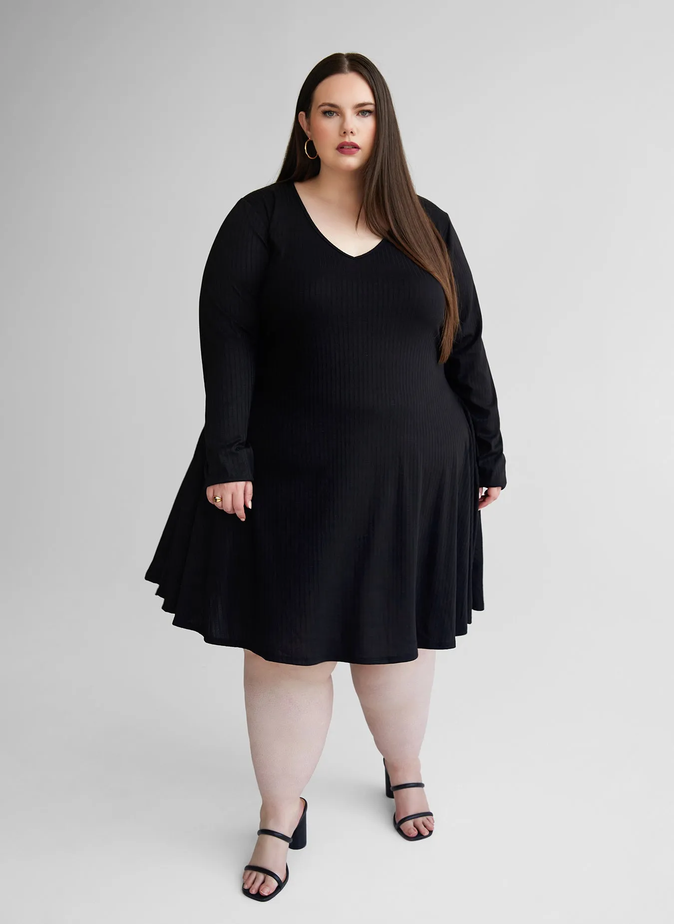 Essential Ribbed Scoop Neck Mini Skater Dress sold by Rebdolls product image thumbnail 5