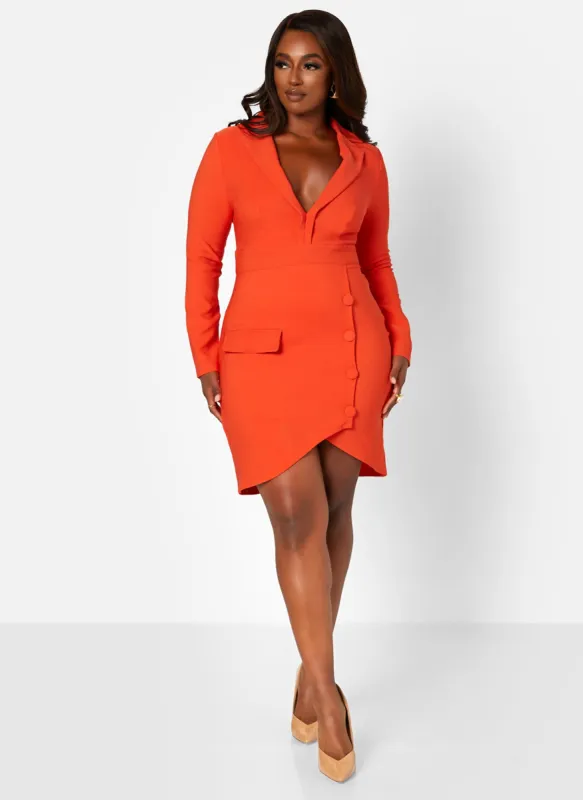 Main Event Bandage Button Detail Mini Bodycon Dress sold by Rebdolls