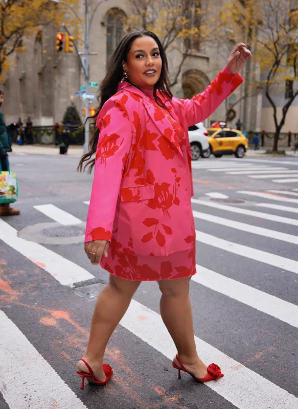 Denise Floral Print Oversized Blazer sold by Rebdolls