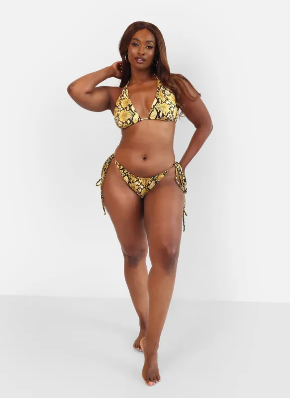 Slither Animal Print Bikini Bottom sold by Rebdolls