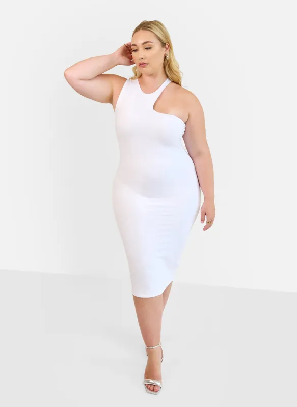 Gauri Asymmetrical Bodycon Midi Dress sold by Rebdolls