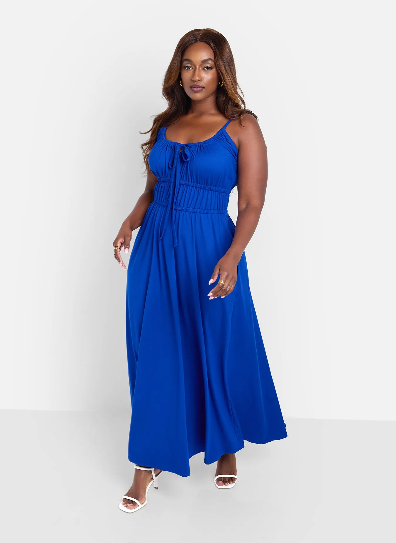 Bai Peasant Top Skater Maxi Dress - Blue sold by Rebdolls product image thumbnail 2