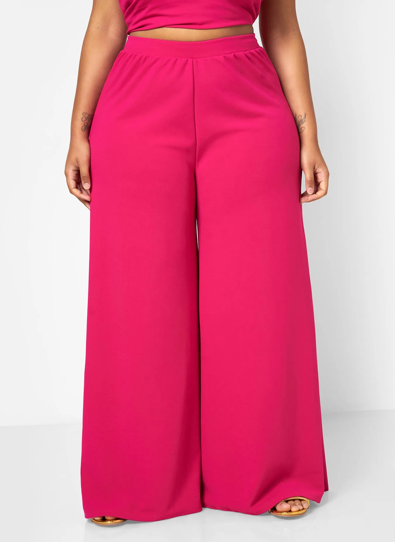 Layla Wide Leg Scuba Pants sold by Rebdolls product image thumbnail 3