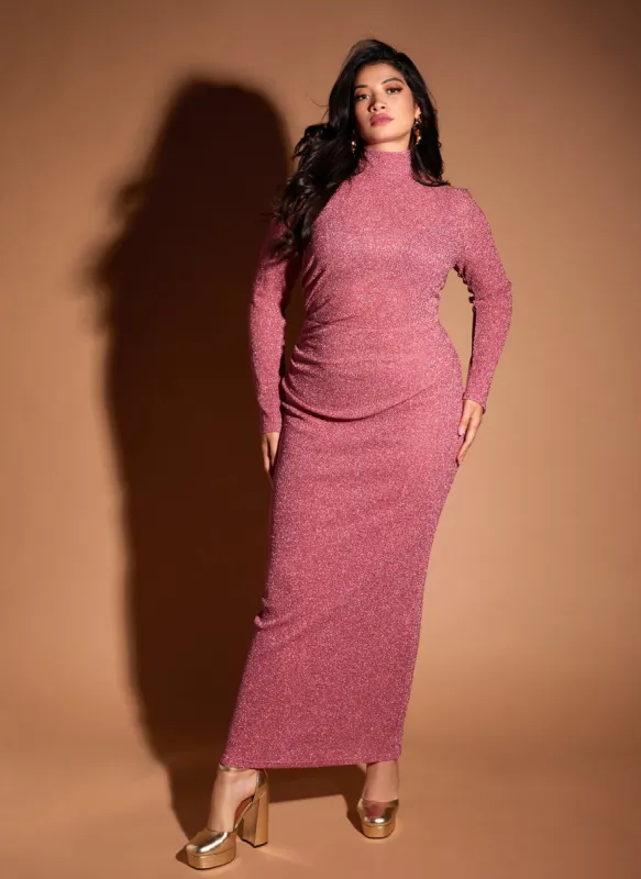Pasha Glitter Maxi Bodycon Dress sold by Rebdolls