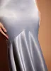 Aurelia Satin Mermaid Maxi Bodycon Dress - Platinum sold by Rebdolls