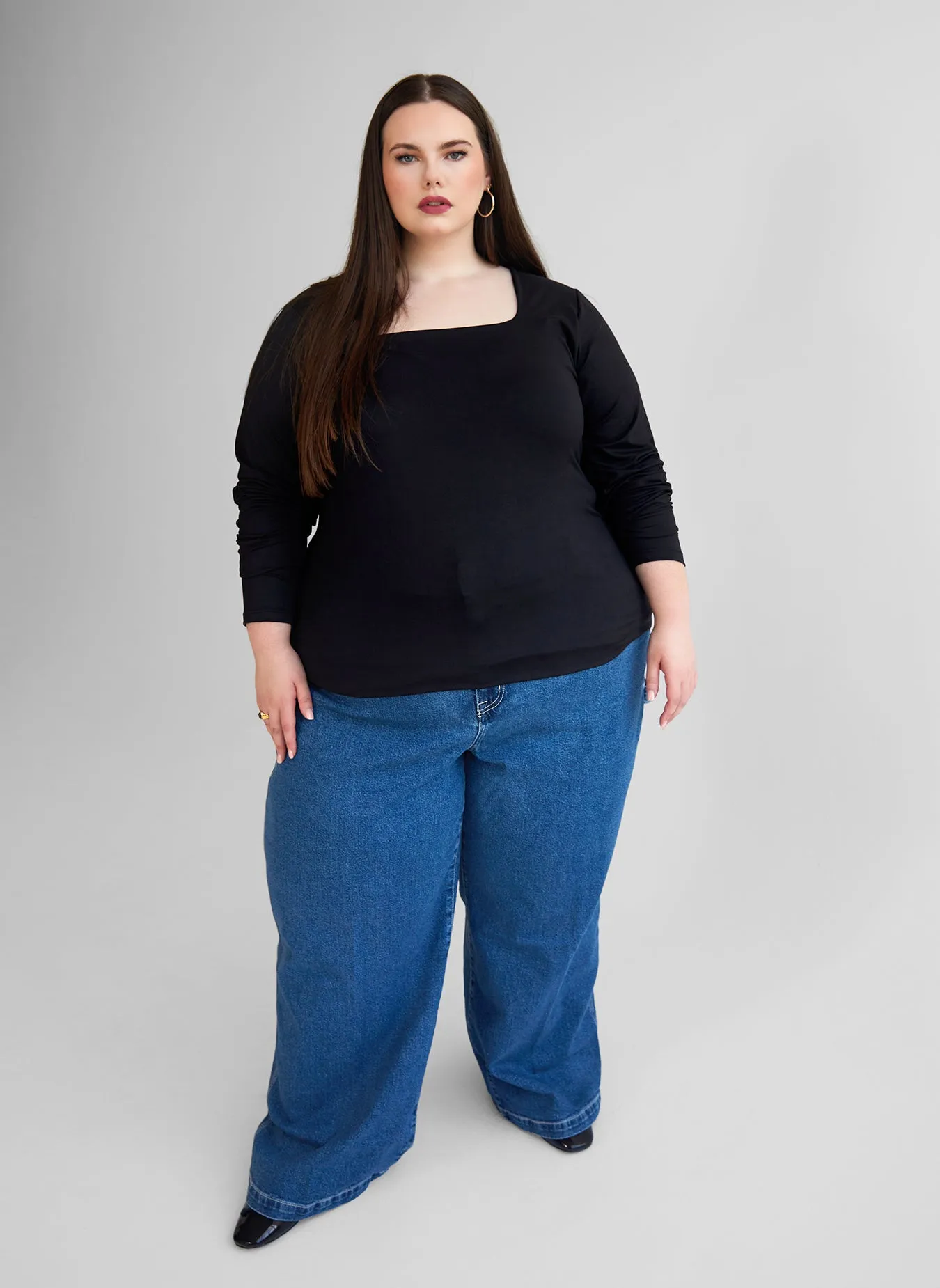 Essential Square Neck Long Sleeve Top sold by Rebdolls product image thumbnail 3