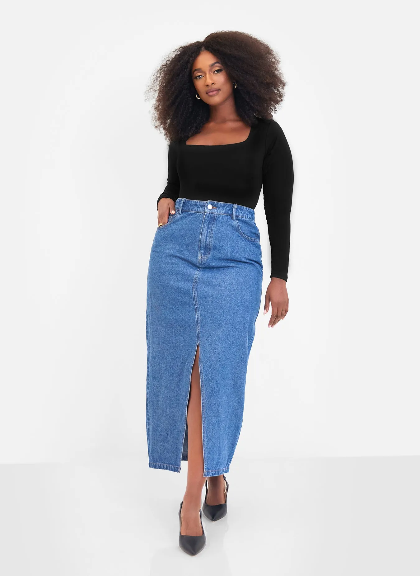 Essential Square Neck Long Sleeve Top sold by Rebdolls product image thumbnail 2