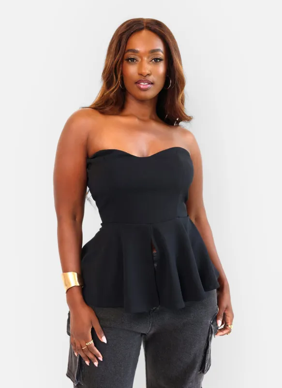 Sweet Pea Peplum Blouse sold by Rebdolls