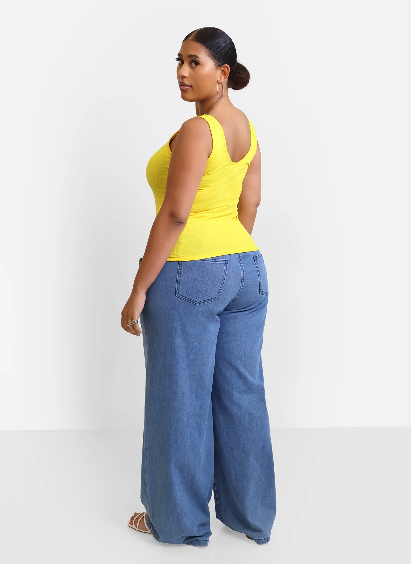 Essential Ribbed Tank Top - Yellow sold by Rebdolls product image thumbnail 5