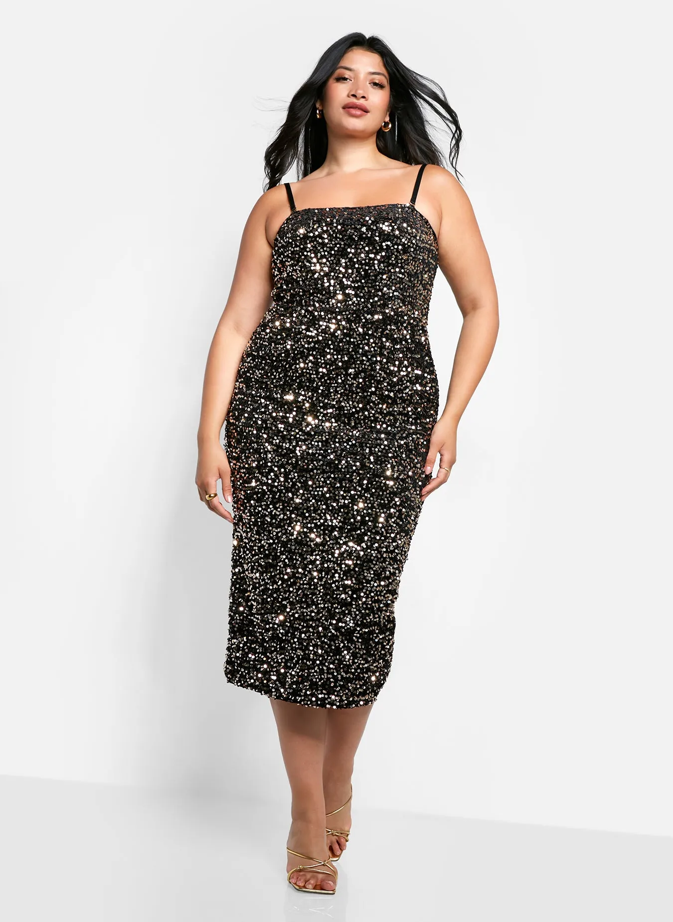 Soraya Sequin Midi Bodycon Dress sold by Rebdolls product image thumbnail 5