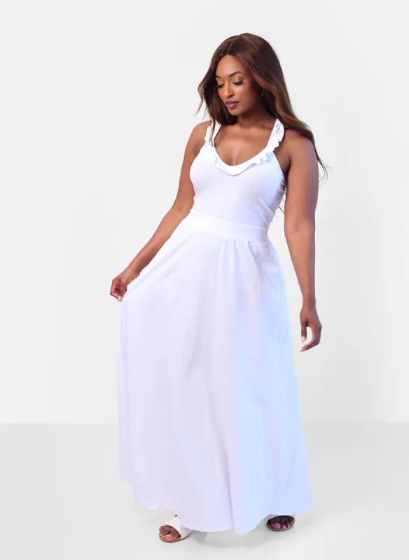 Perfect Match Cotton Skater Maxi Dress sold by Rebdolls