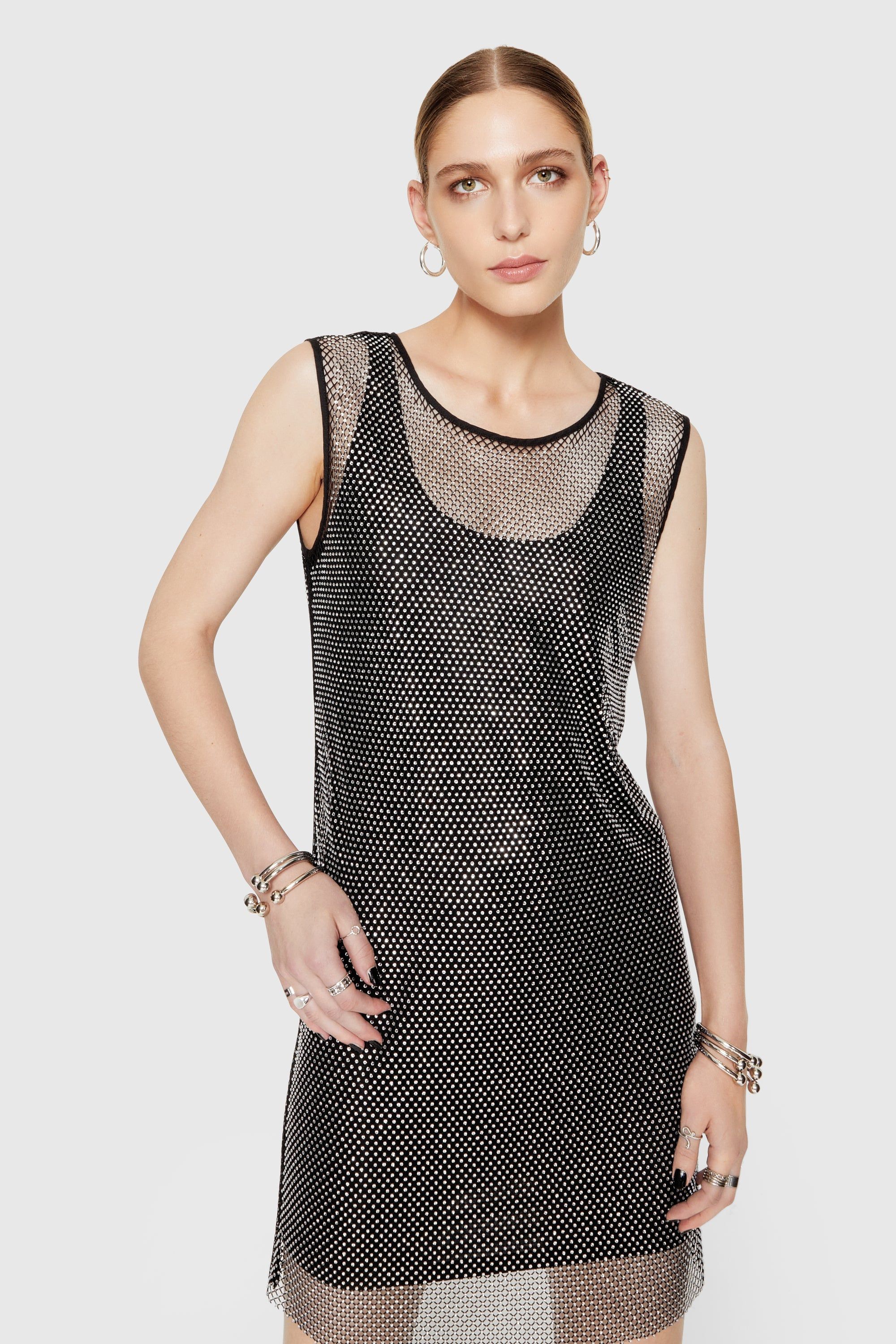Lizzy Mesh Mini Dress sold by Rebecca Minkoff product image thumbnail 2