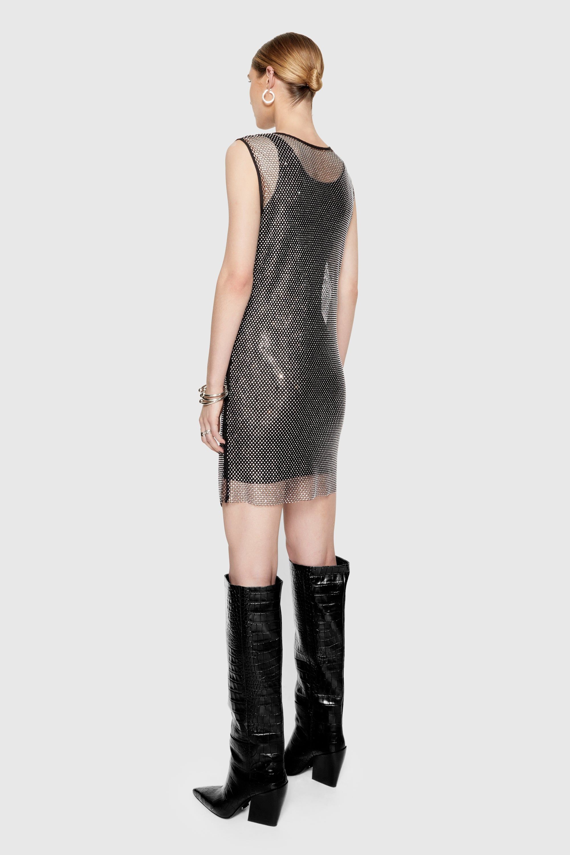 Lizzy Mesh Mini Dress sold by Rebecca Minkoff product image thumbnail 3