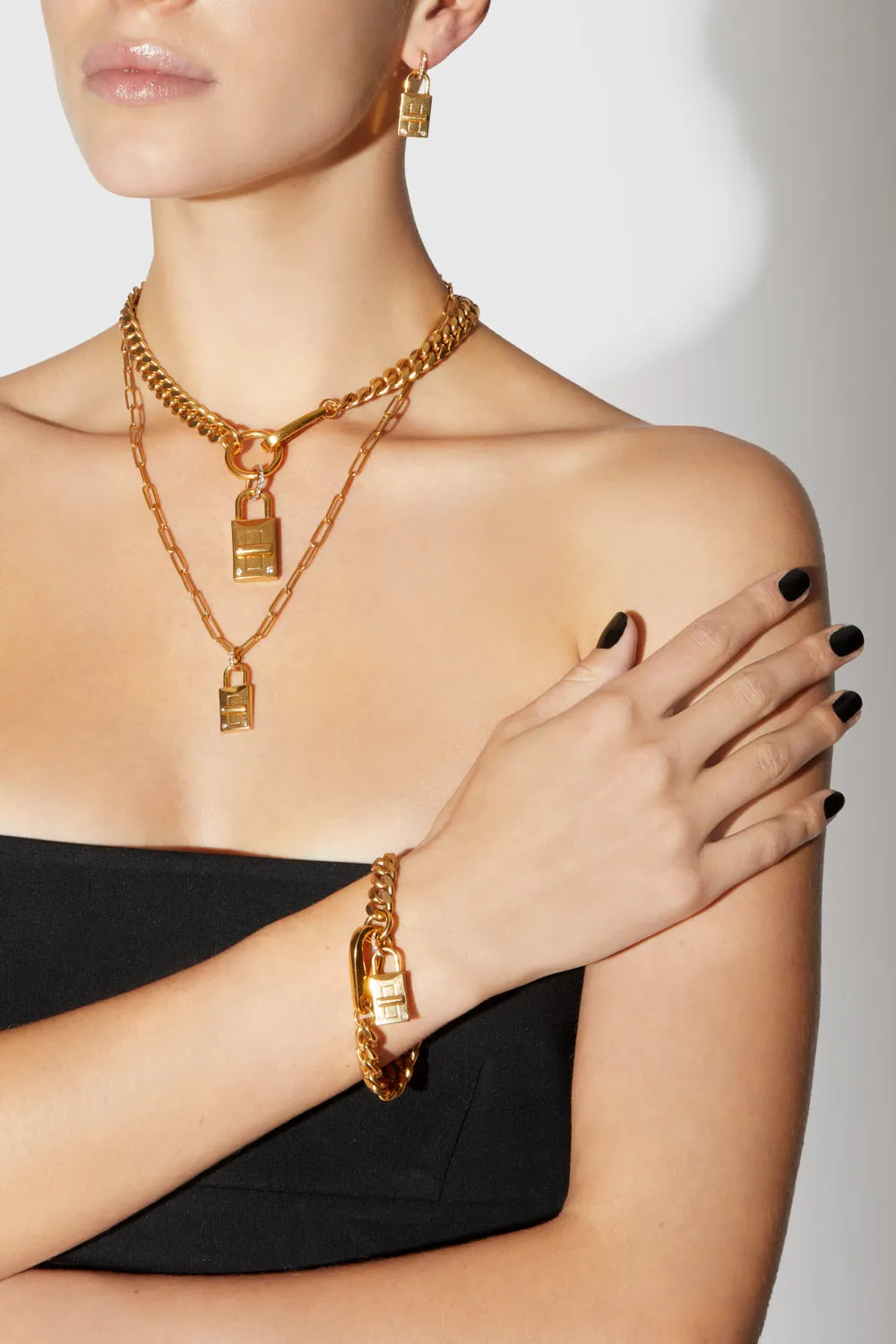 Padlock Toggle Necklace sold by Rebecca Minkoff product image thumbnail 2