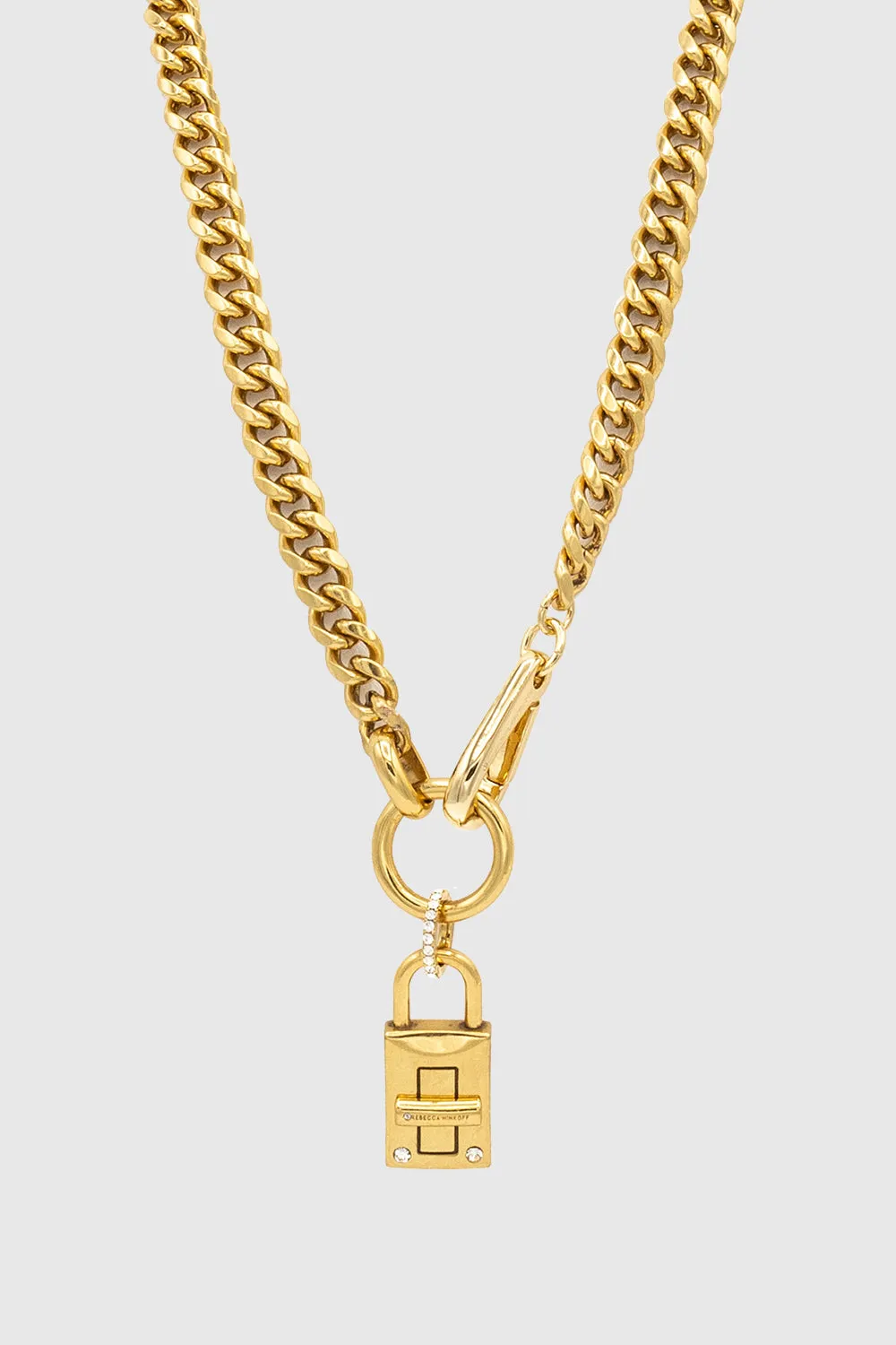 Padlock Toggle Necklace sold by Rebecca Minkoff