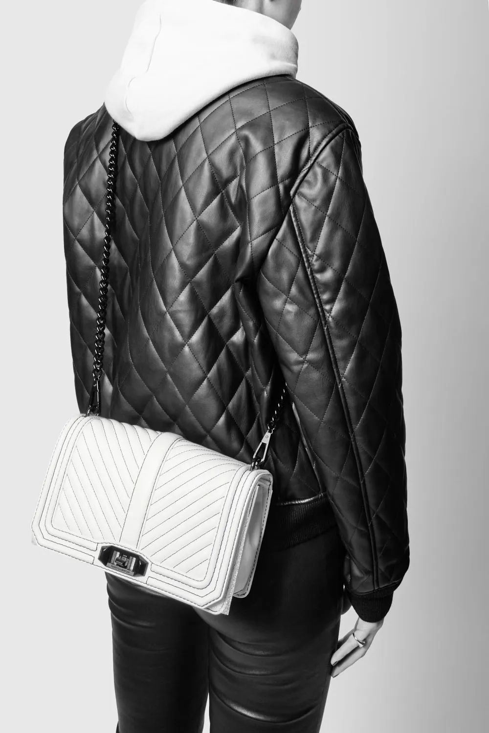 Chevron Quilted Love Crossbody With Chain Inset sold by Rebecca Minkoff product image thumbnail 4