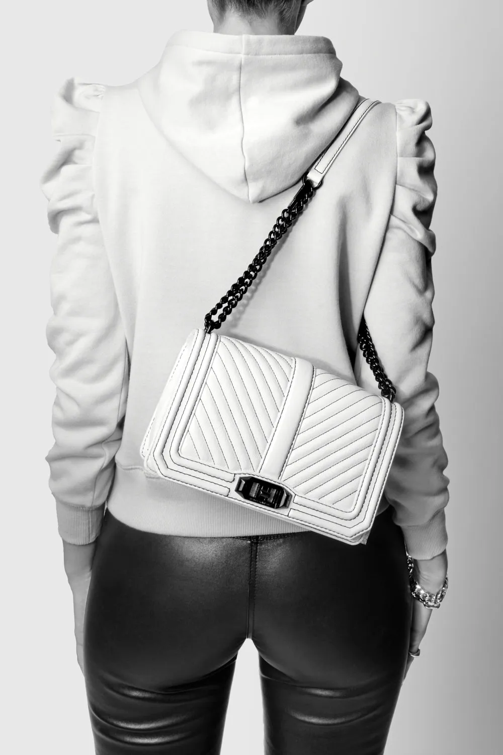 Chevron Quilted Love Crossbody With Chain Inset sold by Rebecca Minkoff product image thumbnail 5
