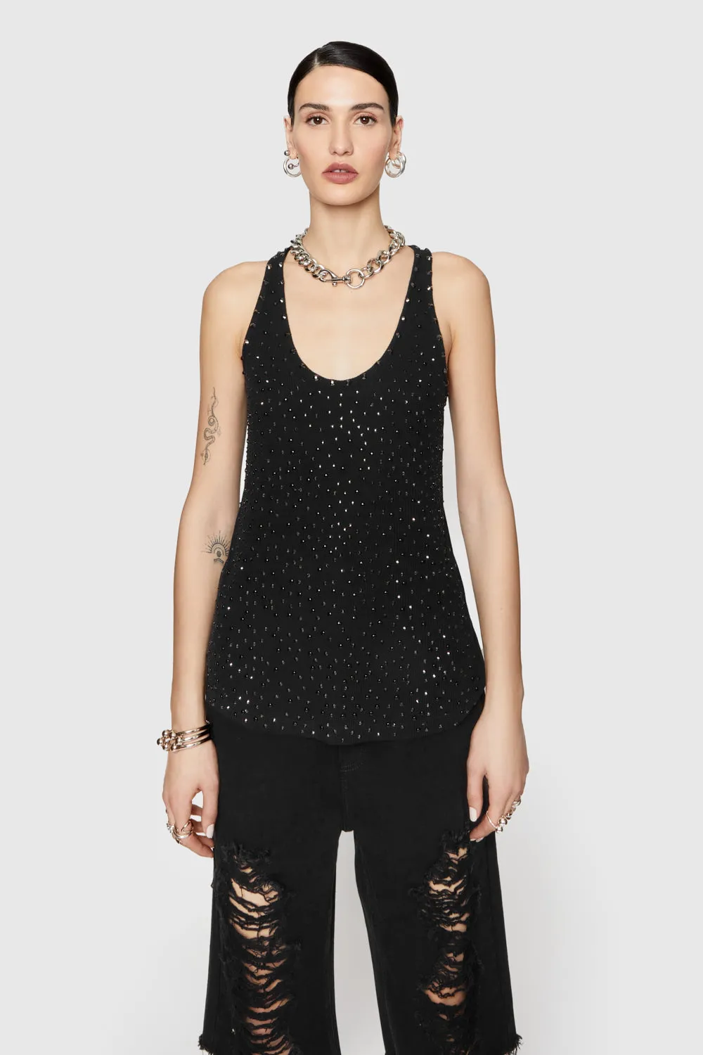 Edie Embellished Tank sold by Rebecca Minkoff product image thumbnail 3