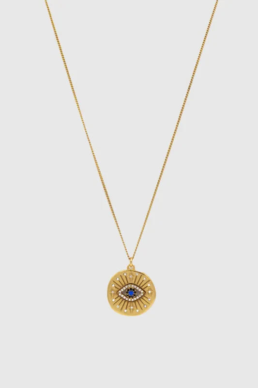 Evil Eye Pendant Charm Necklace sold by Rebecca Minkoff