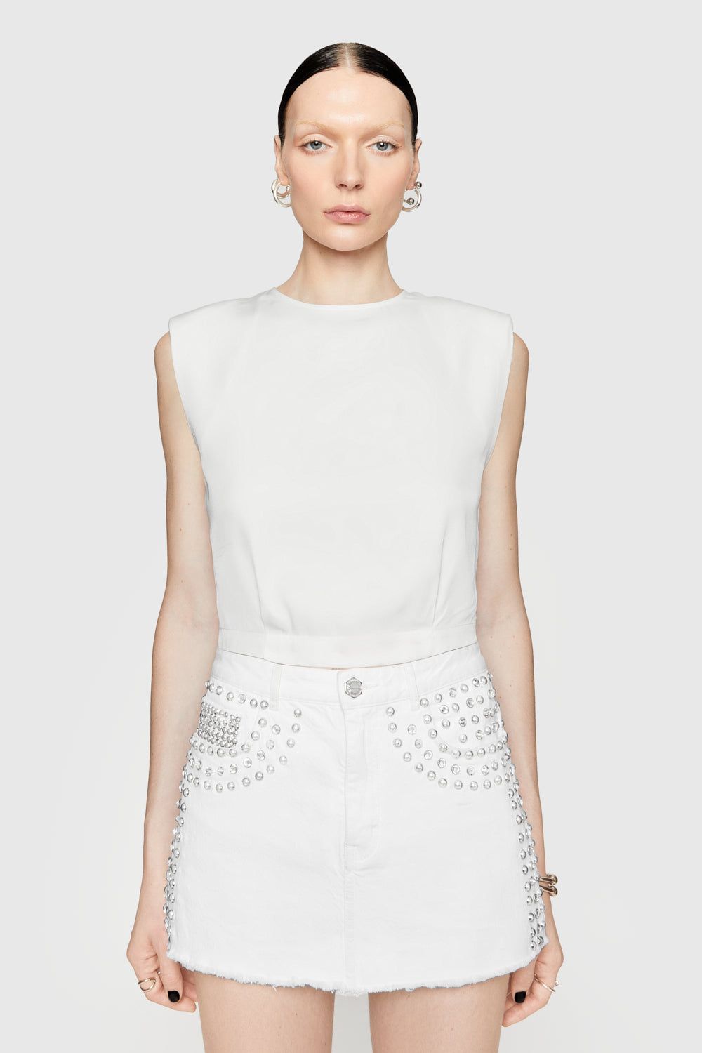 Pippa Boxy Crop Top sold by Rebecca Minkoff
