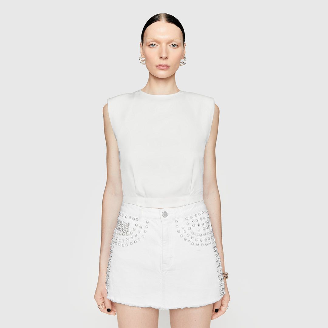 Pippa Boxy Crop Top sold by Rebecca Minkoff product image thumbnail 4
