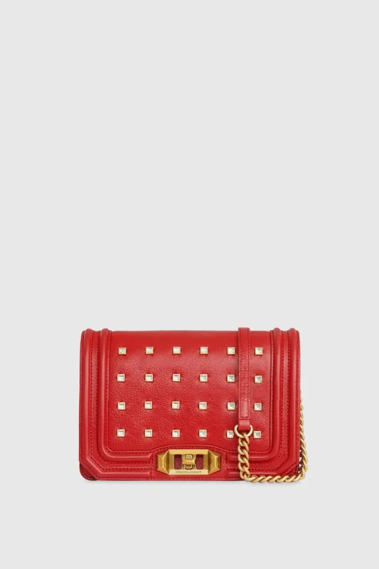 Small Love Crossbody with Square Crystals sold by Rebecca Minkoff