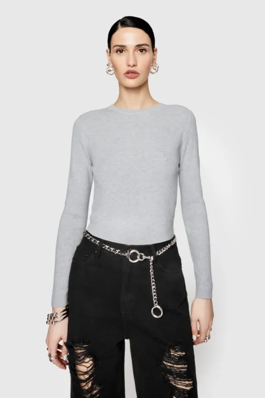 Leona Cropped Long Sleeve sold by Rebecca Minkoff