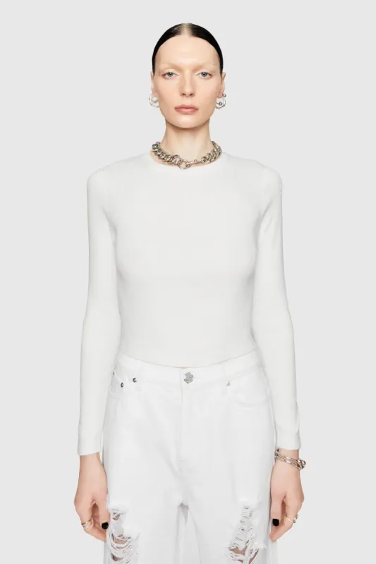 Leona Cropped Long Sleeve sold by Rebecca Minkoff