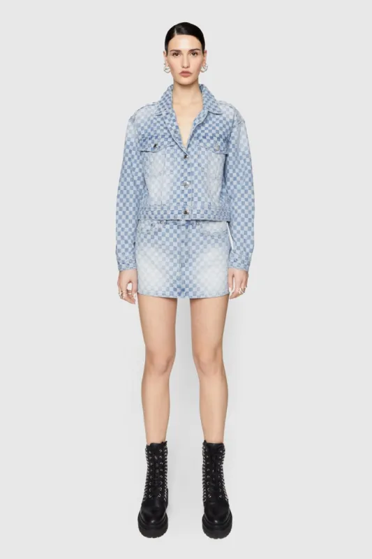 Cleo Denim Mini Skirt sold by Rebecca Minkoff
