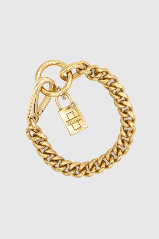 Padlock Charm Bracelet sold by Rebecca Minkoff
