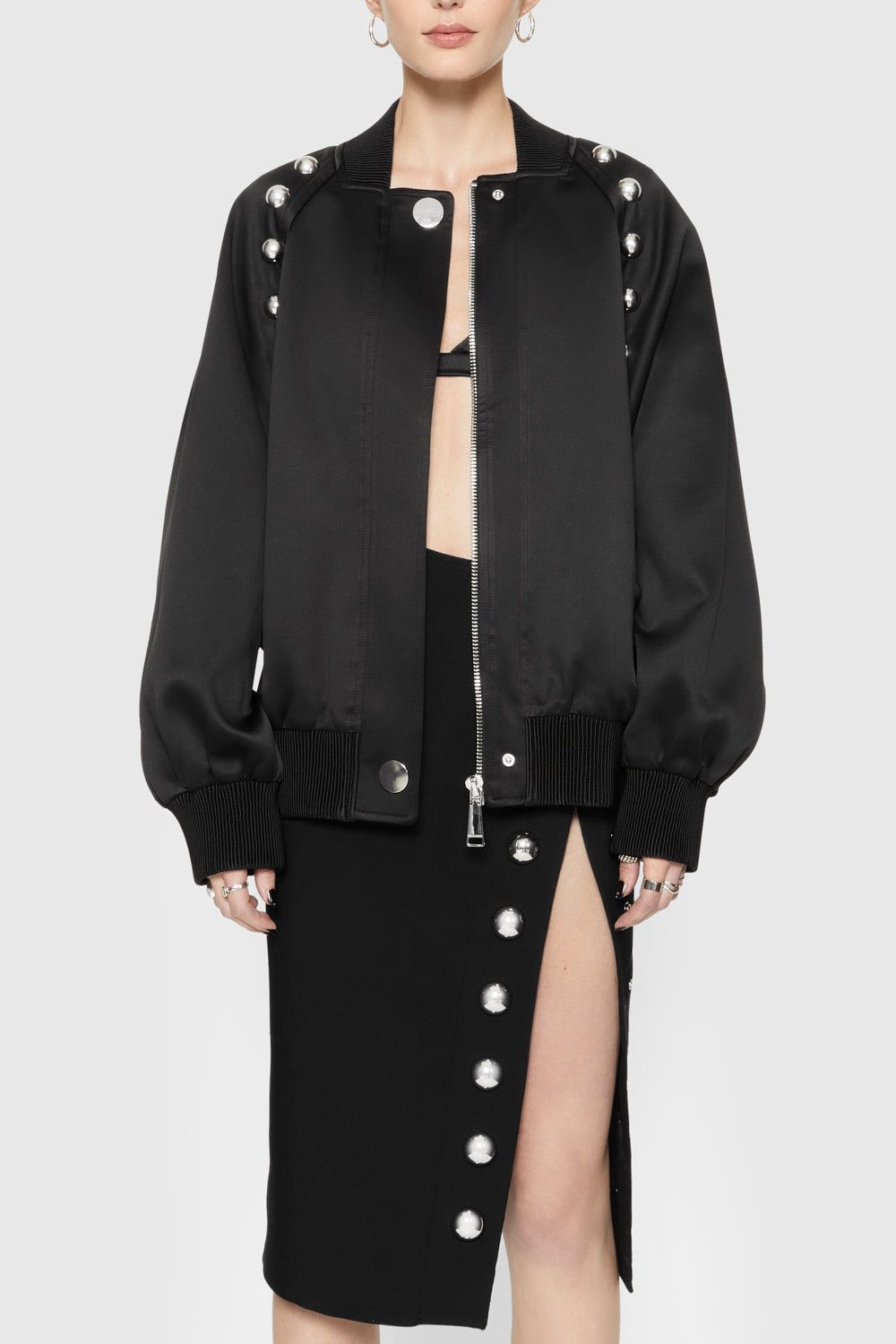 Dylan Satin Oversized Bomber sold by Rebecca Minkoff product image thumbnail 3