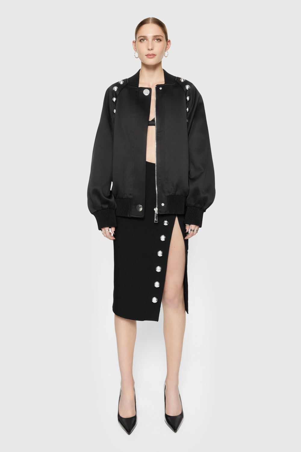 Dylan Satin Oversized Bomber sold by Rebecca Minkoff product image thumbnail 5