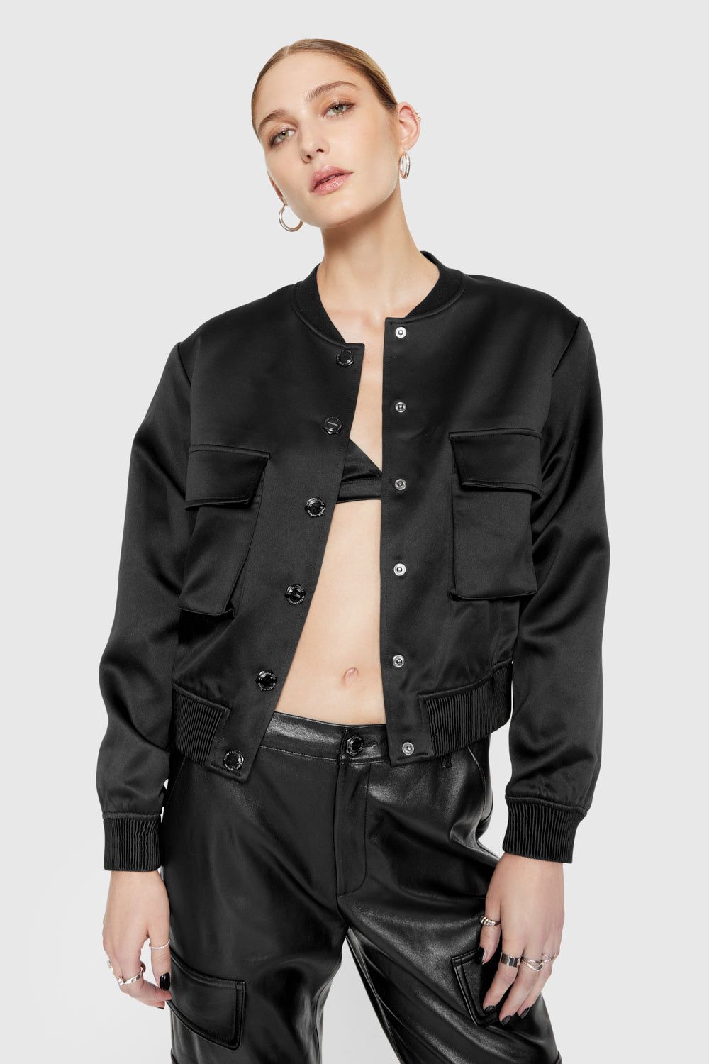 Lucy Satin Bomber sold by Rebecca Minkoff product image thumbnail 2