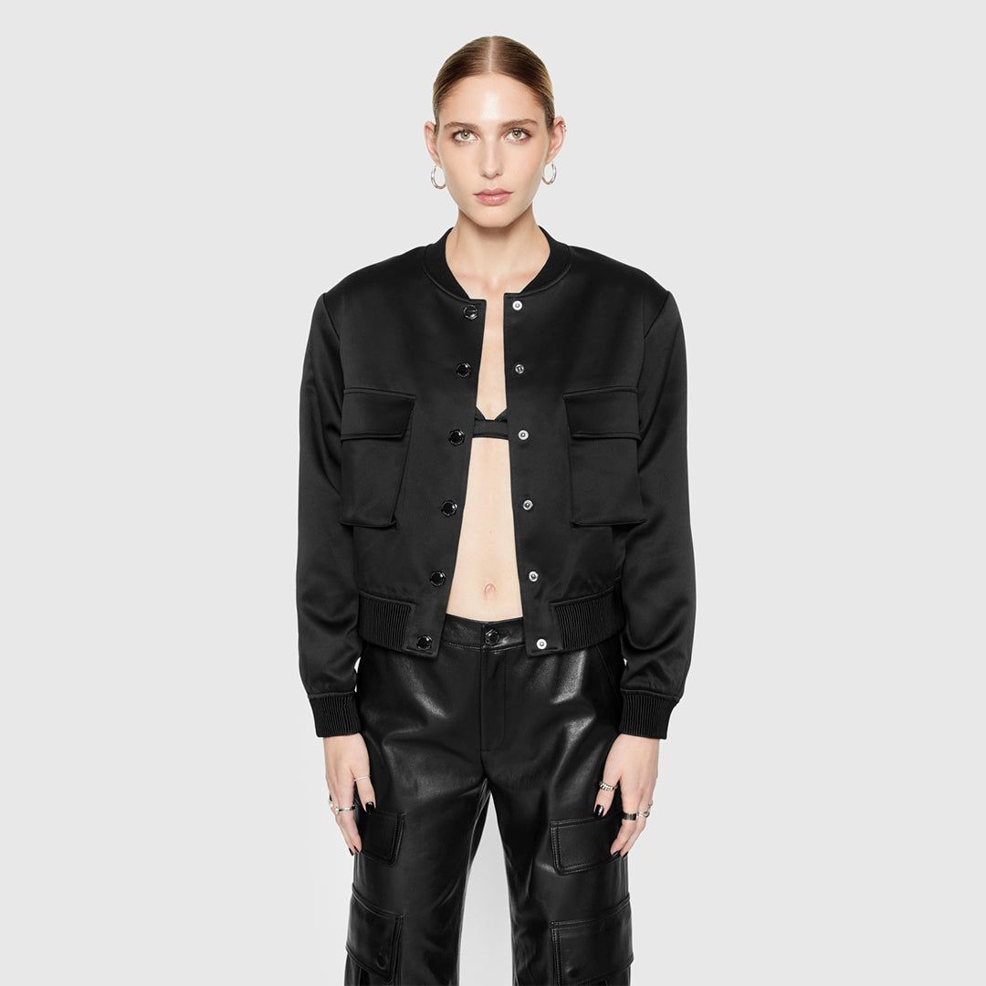 Lucy Satin Bomber sold by Rebecca Minkoff product image thumbnail 4