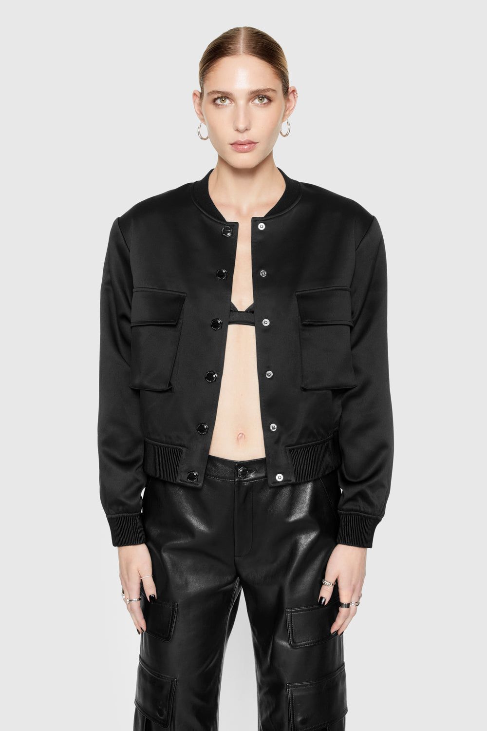 Lucy Satin Bomber sold by Rebecca Minkoff