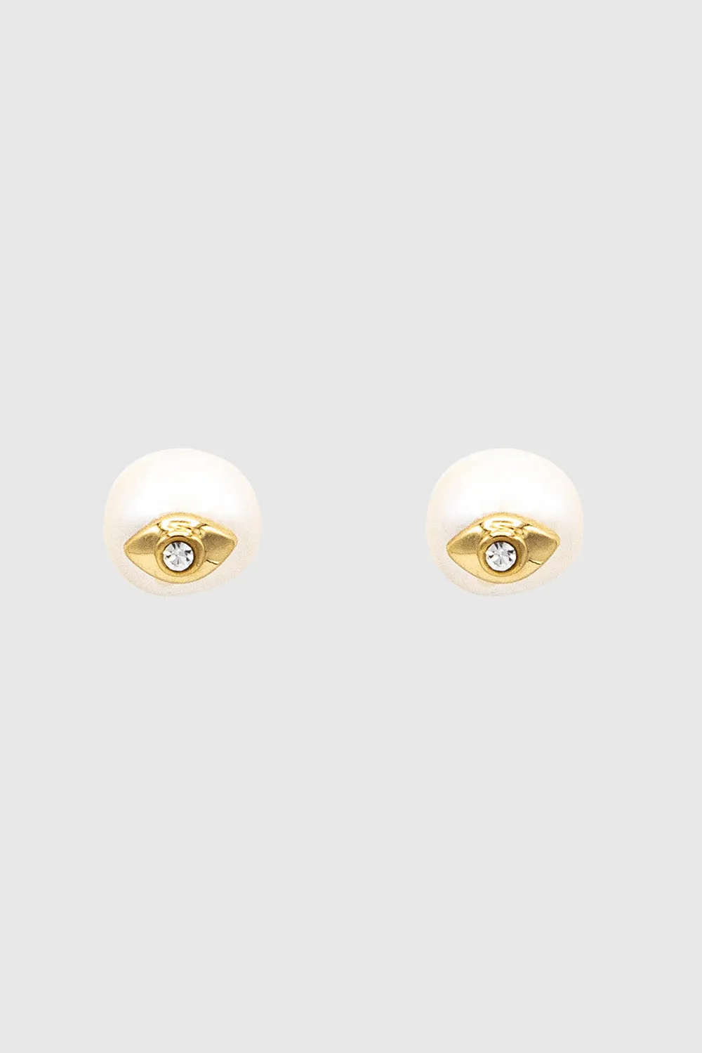 Evil Eye Pearl Stud Earring sold by Rebecca Minkoff